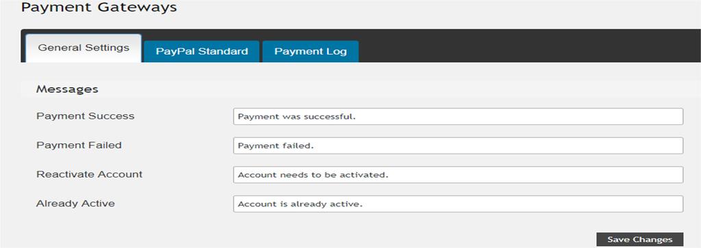 5.8. Payment Integration Pie Register offers payment integration with PayPal. With payment gateways like PayPal you can charge your WordPress website users.
