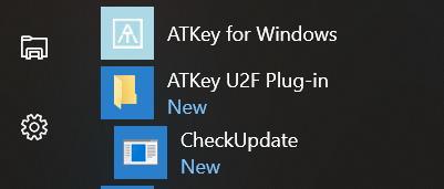 Install and enable U2F: Dwnlad and install ATKey U2F Plug-in frm AuthenTrend