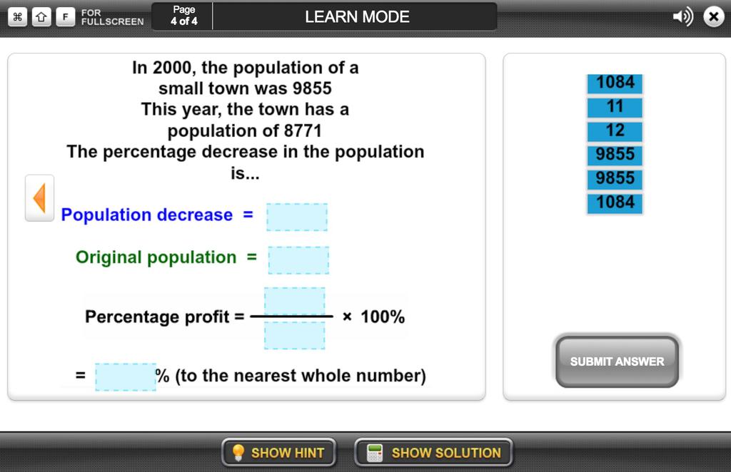 Use simple examples Year 8> Number and Algebra> Money and Finanical Mathematics Prodigi Find the