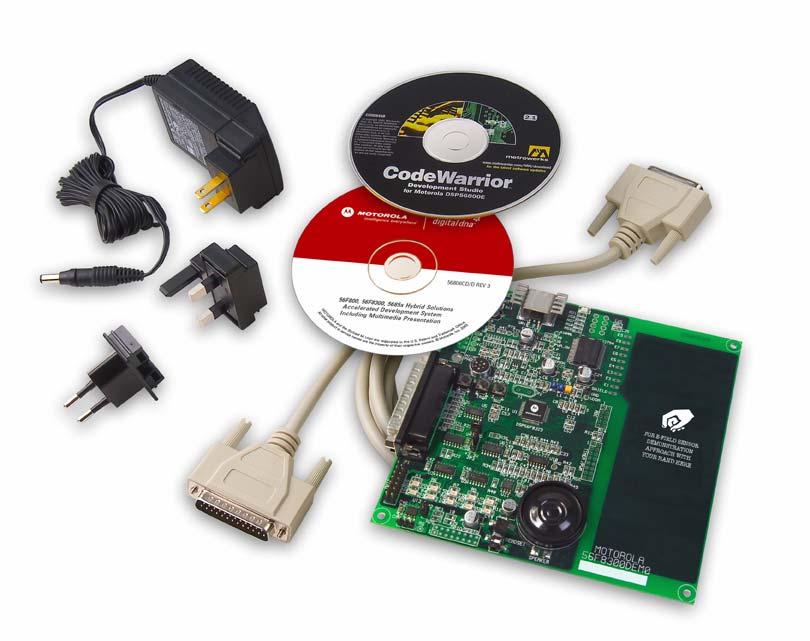 56F8300 Developer s Starter Kit Everything required to start developing code immediately All documentation, required cabling, power supply and more Parallel port connection