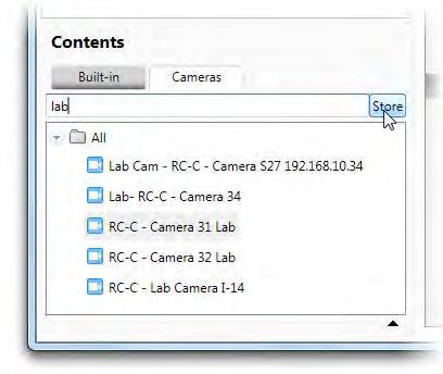 Ocularis Administrator Ocularis Administrator User Manual Figure 75 Click Store to Save Search Filter 7. A new folder is created containing the subset of cameras as filtered in step 3.