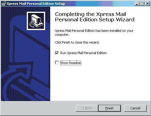 On the Welcome to the Xpress Mail Personal Edition Setup Wizard click Next. 7.