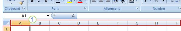 The alphabetical headings on the columns and the numerical headings on the rows tell you where you are in a worksheet