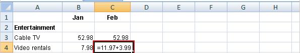 Excel can do this because the original formula =SUM(C3:C6) in cell C7 contains cell references. If you had entered 11.