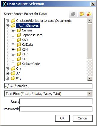 Modeling with InfiniteInsight Modeler - Association Rules Step 1 - Selecting the Data To Select a Data Source 1 On the screen Select a Data Source, select the Data Type to be used (Text file,