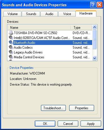 How to install the Bluetooth Audio: From the Control Panel, double click Add Hardware. Add Hardware Wizard window appears. Click on Next. Choose Yes, I have already connected the hardware.