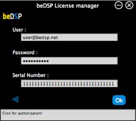 Insert your bedsp username (same as your e-mail), password and serial