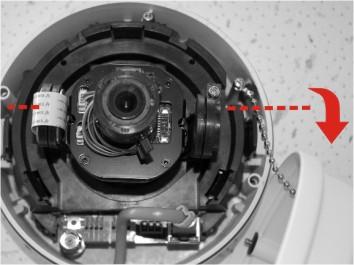 Step 15: Adjust the Camera s Pan/Tilt holder to a desired angle, as shown