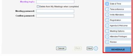 Under Host a Meeting, click on Schedule Meeting.