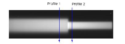 Y-Axis Misalignment Superposition on radiographic film of exposures taken with the linac directed downward