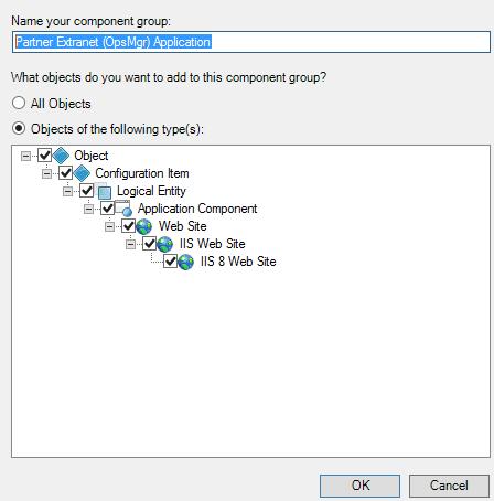 In the Object view, check the box next to object or the All Objects to be able to put other types of objects in the same component group. IIS Application Pools Click in the advanced search.