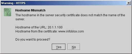2. If a Warning HTTPS popup such as the one