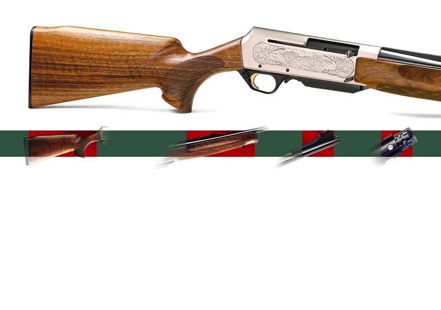 Hunting Bar Light SEMI-AUTOMATIC RIFLES Bar Evolve The shaped Monte Carlo stock, the more marked pistol grip and the narrower tulip fore-end will ensure excellent