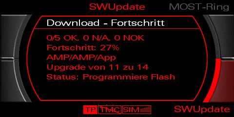 17. Update programming for the individual infotainment components now starts; this can take up to 50 minutes,