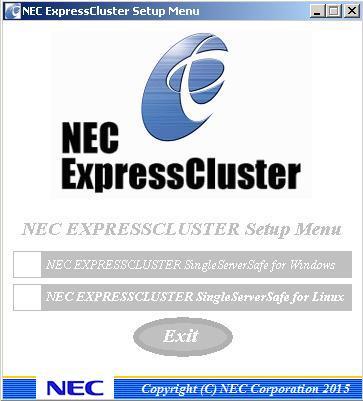 Chapter 2 Installing EXPRESSCLUSTER X SingleServerSafe Installing the EXPRESSCLUSTER Server Install the EXPRESSCLUSTER Server, which is the main module of EXPRESSCLUSTER X SingleServerSafe, on the