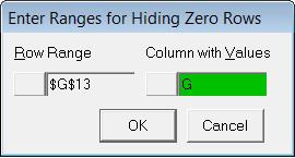 Hide Zero Rows The Hide Zero Rows tool is an add-in which can aid in the analysis of data.