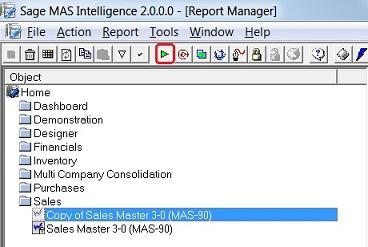 Creating and Linking a Report It is entirely possible to customize the look and layout of the Sage MAS Intelligence Standard Reports.