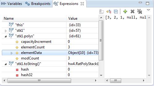 Eclipse Debugging Expressions Window These persist