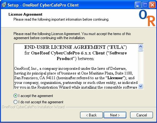 5. Review the End User License Agreement,