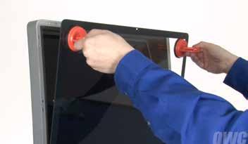 remove the memory door located on the bottom of the screen using a small Phillips screwdriver.
