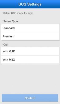3. Select Call option. with VoIP: Using data network with VoIP to make a call. with MEX: All voice calls are using carriers call service. 4.