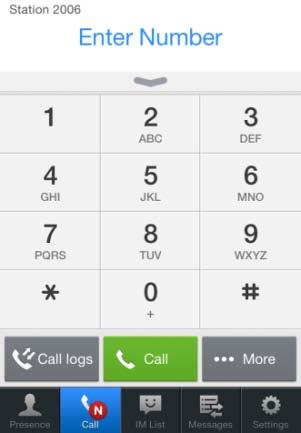 5.1.9 More Call Features Additional Calling features are available with the More ( ) button on the Call screen.