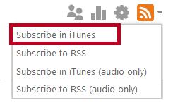 name. Figure 14 - RSS Feed Button 2. Click Subscribe in itunes.