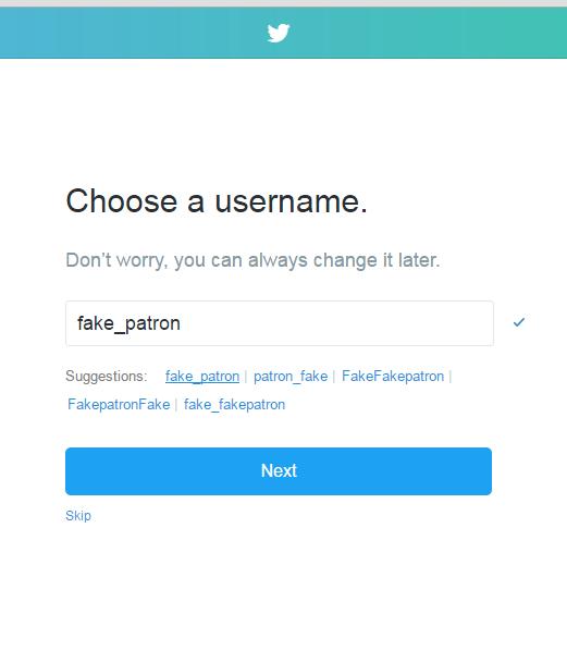 Setting Up a Twitter Account Twitter collects basic info from each user. You ll need to put in a name, email address and password.