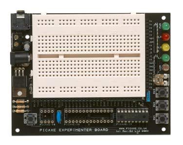 (AXE00) Description: The PICAXE experimenter board allows circuits for any size/revision of PICAXE chip ( / / ) to be quickly tested using a prototyping breadboard.