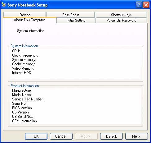 Usig your otebook Settig up your otebook with Soy otebook Setup The Soy otebook Setup utility allows you to cosult system iformatio, specify prefereces for system behaviour, ad set up password