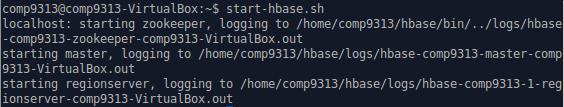 Add the following lines in between <configuration> and </configuration>: <property> <name>hbase.rootdir</name> <value>hdfs://localhost:9000/hbase</value> </property> <property> <name>hbase.cluster.