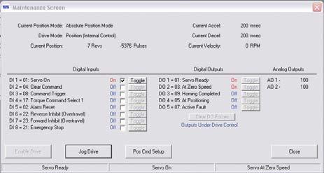 (continued) Parameter View Example Screen - Monitor Parameters AC Servo System ware