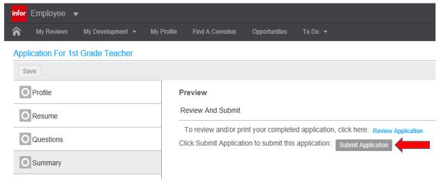 V. Applying for Jobs On the Questions tab, answer all application questions and click Next at the bottom of the page. All questions must be answered before continuing.