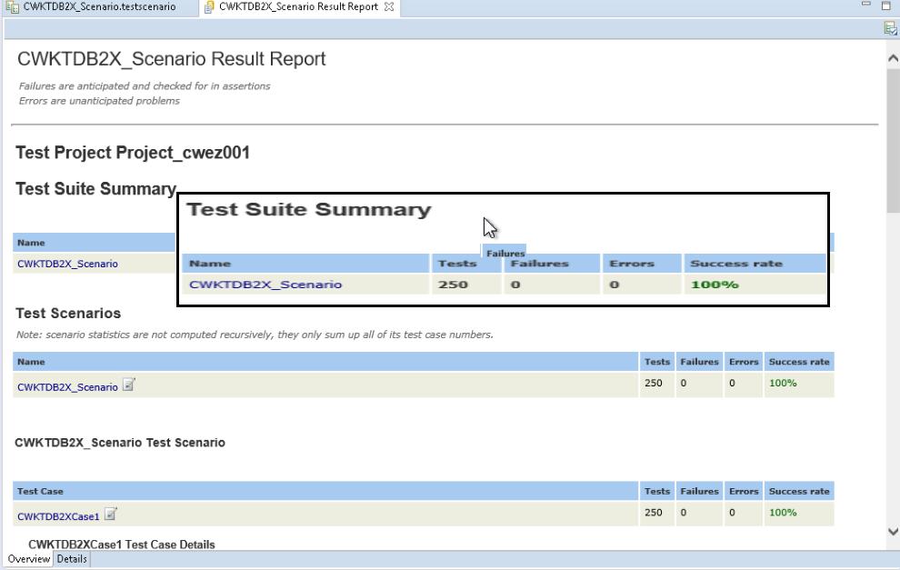 48. When the test run has finished, view the Test Suite Summary.