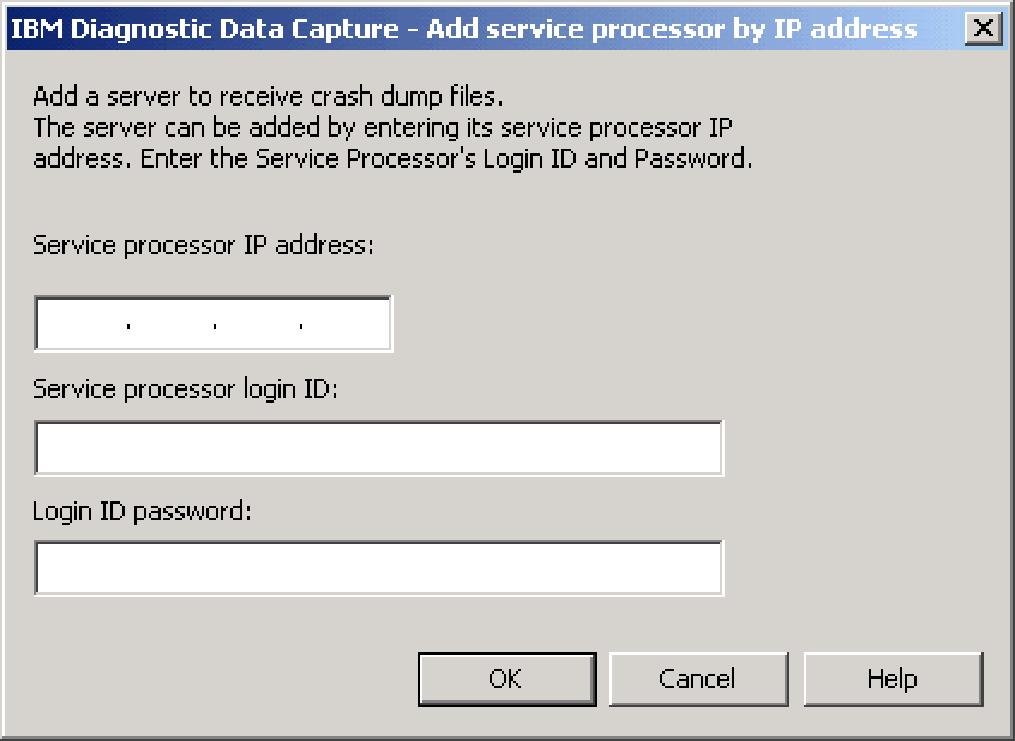 3. In the Serice processor host name field, type the host name of the serice processor on the client system that you want to monitor. For example, type myhost or myhost.city.com. 4.