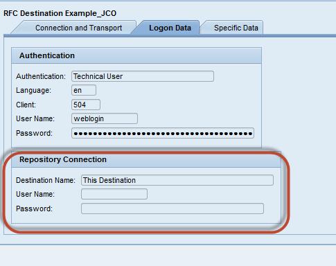 Destination Configuration must be able to connect to the repository of the ABAP backend system at least. Accessing the repository allows to retrieve basic metadata information.