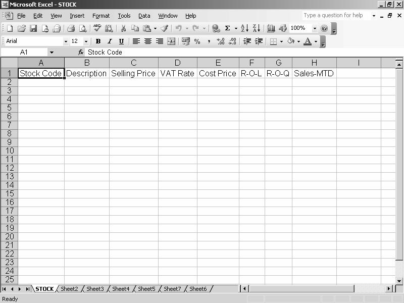 EXERCISE 5 Insert text and numerical data. Save and close spreadsheet. 1. Open a New workbook. 2. Enter the headings shown below into the appropriate cells. 3.