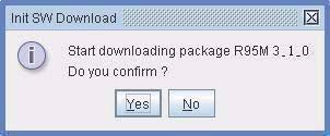 [6] Click the Yes button to begin the download process. Note: The complete SWP of 3.1.0 is made up of two packages: SWP 3.1.0 to upgrade from Rel.