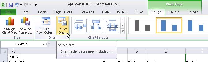 2.1. Changing Data Excel 2 Module 3 Let s begin by adjusting the selected data of the existing chart.