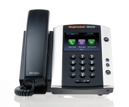 RingCentral Office Product Overview I Full-Featured Business-Class IP Phones Desk Phones VVX 410 VVX 500 Advanced Color IP Phone Advanced Executive Color IP Phone Lines 12 12 Display 340x240 backlit