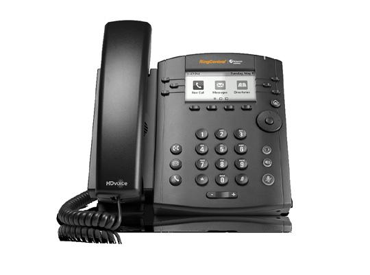 RingCentral Office Product Overview I Full-Featured Business-Class IP Phones Desk Phones SoundPoint IP 550 VVX 310 HD Manager IP Phone Business IP Phone Lines 2 6 Display 258x128 backlit 208x104