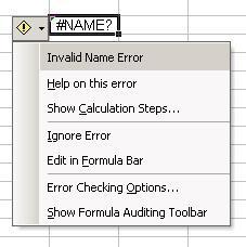 Understanding error messages Excel may display error messages if your formulae or functions contain mistakes (note that it will not detect all errors in calculations).