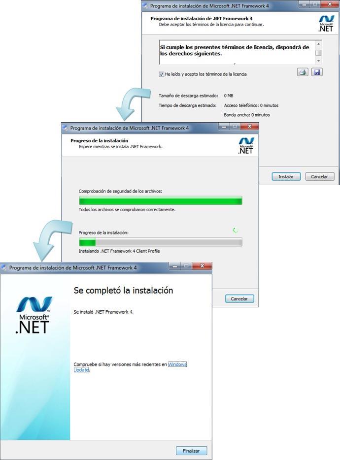 11 Figure 4.2-1 Installation process Microsoft.Net Framework 4 Next double click on the downloaded file, this action will start Setup.