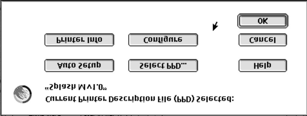 Figure 18: Current Printer Description File Dialog Box 5. Click on Auto Setup.
