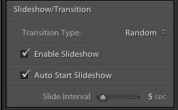 Slideshow/Transition Transition Type Set the transtion type. ( Remark.