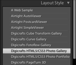 4. Select Digicrafts HTML5/CSS3 Photo Portfolio from the engine menu. 5.
