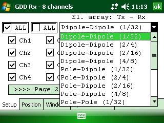 Pole-Dipole (2/16) Pole-Dipole (4/8) Pole-Pole (1/32) Pole-Pole (2/4)* Pole-Pole
