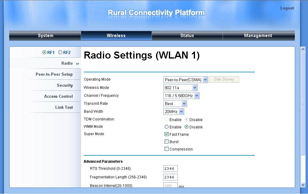 Login the Web-based interface of remote R2 Extender, open About in System and record the wireless