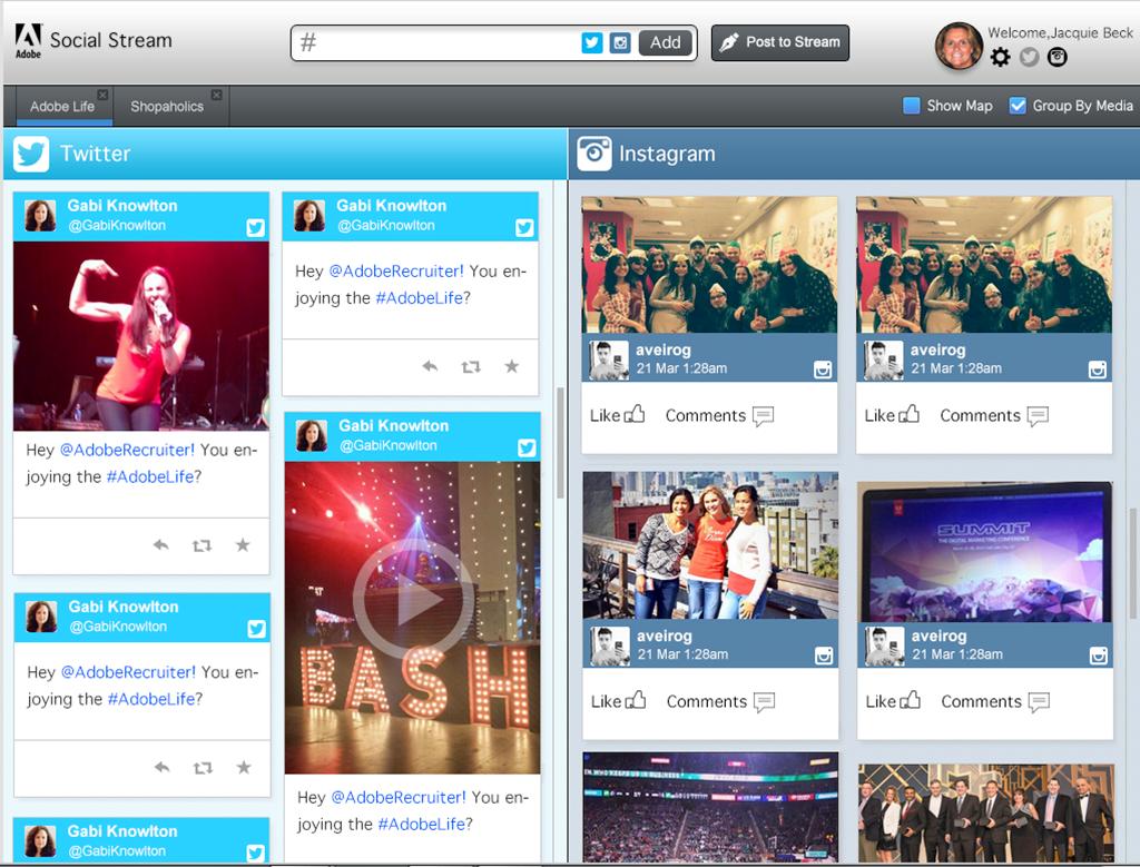 Social Stream Pod Socialize your Connect Events The Social Stream Pod for Adobe enables #Hashtags to be posted directly from your live event to social networks like Twitter,