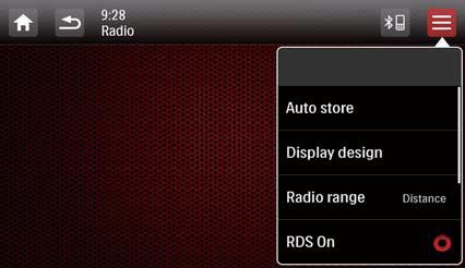 6 Listen to radio Select a radio range 1 Tap [Radio Range]. Switch to radio mode After the boot-up at the first time, the system switches to radio mode automatically.